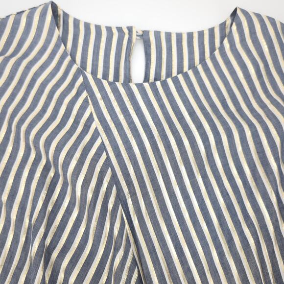 Anthropologie Eva Franco SAMPLE PIECE Marin Striped Blouse Top - Women's Size 6 - Picture 4 of 13